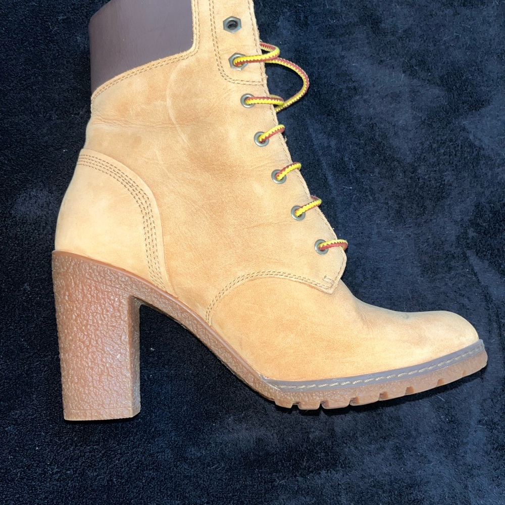Timberland Tan and Brown Heeled Boots